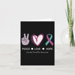 Peace Love Hope Suicide Prevention 2024  Card