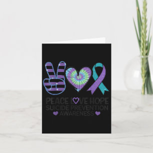 Peace Love Hope Suicide Prevention Tie Dye Awarene Card