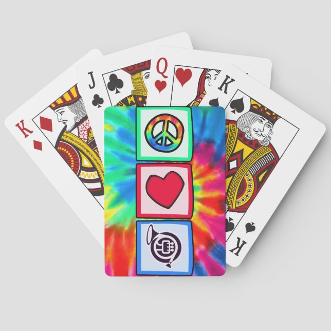 Peace, Love, Horns Playing Cards (Back)