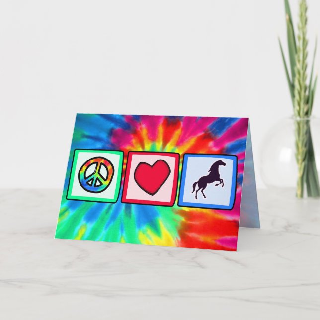 Peace, Love, Horses Card (Front)