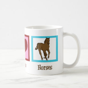 Peace Love Horses Coffee Mug
