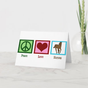 Peace Love Horses Holiday Card