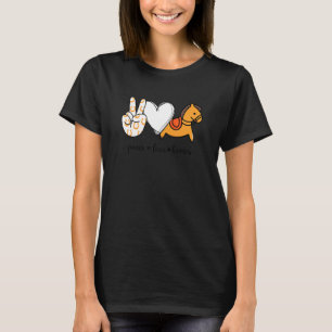 Peace Love Horses Peace Hand Sign Horses Animal T-Shirt