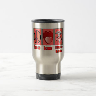 Peace Love Hospice Nursing--Gifts Travel Mug