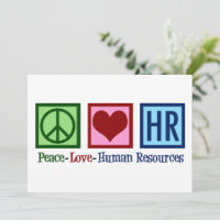 Peace Love HR Human Resources Card