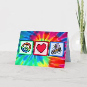 Peace, Love, Ice Skate Card