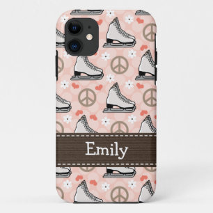 Peace Love Ice Skating Case-Mate iPhone Case