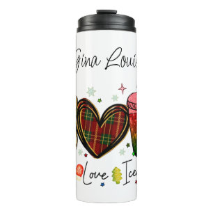 Peace Love Iced Coffee Fun Design  Thermal Tumbler