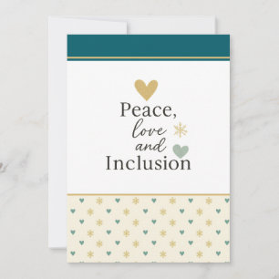 Peace, Love & Inclusion   Inclusive Holiday Card