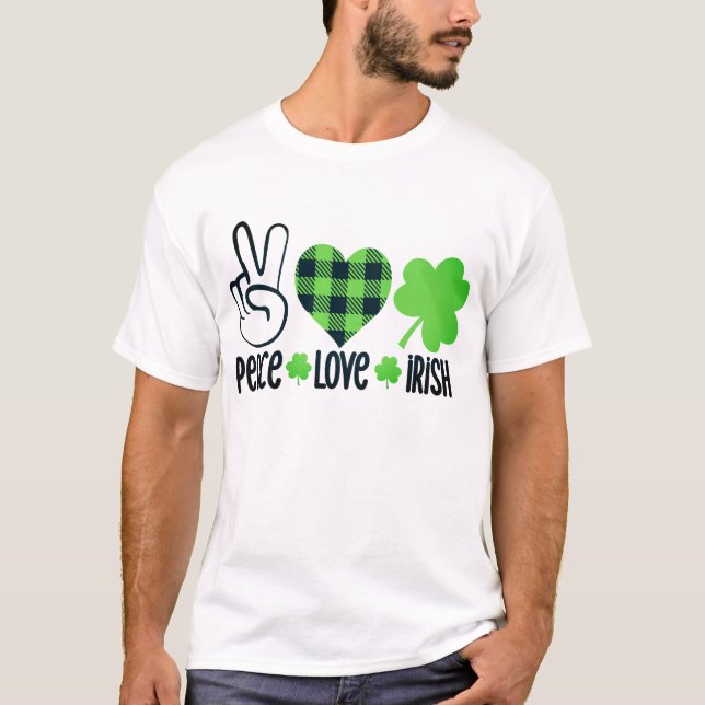 Peace Love Irish-60682 T-Shirt (Front)