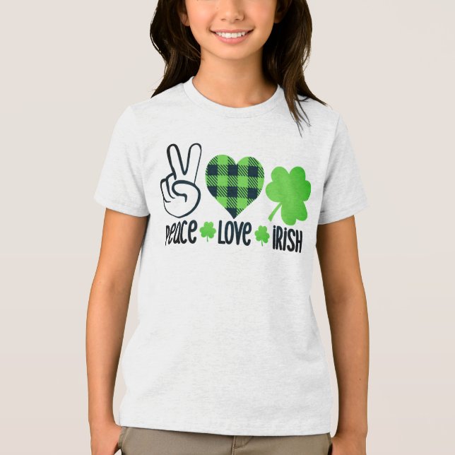 Peace Love Irish-60682 Tri-Blend Shirt (Front)