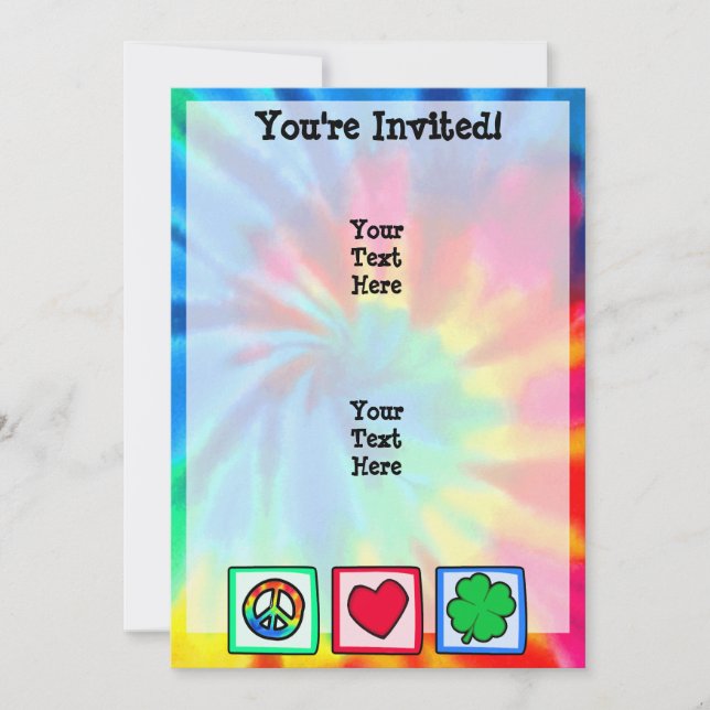 Peace, Love, Irish Invitation (Front)