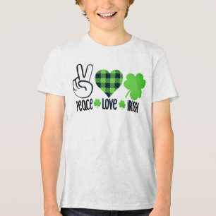 Peace Love Irish St. Patrick's Day Design-66677 Tri-Blend Shirt