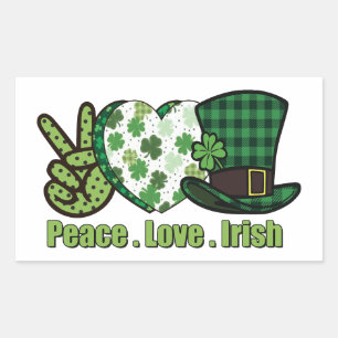 Peace Love Irish Stickers – for Everyday Use