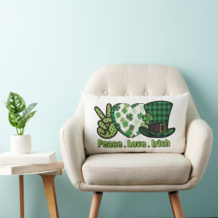 Peace Love Irish Throw Pillow – Cosy & Stylish