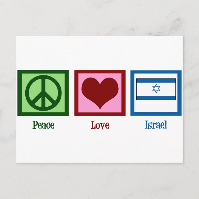 Peace Love Israel Postcard (Front)
