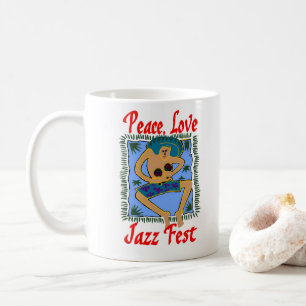 Peace Love Jazz Fest add text Coffee Mug