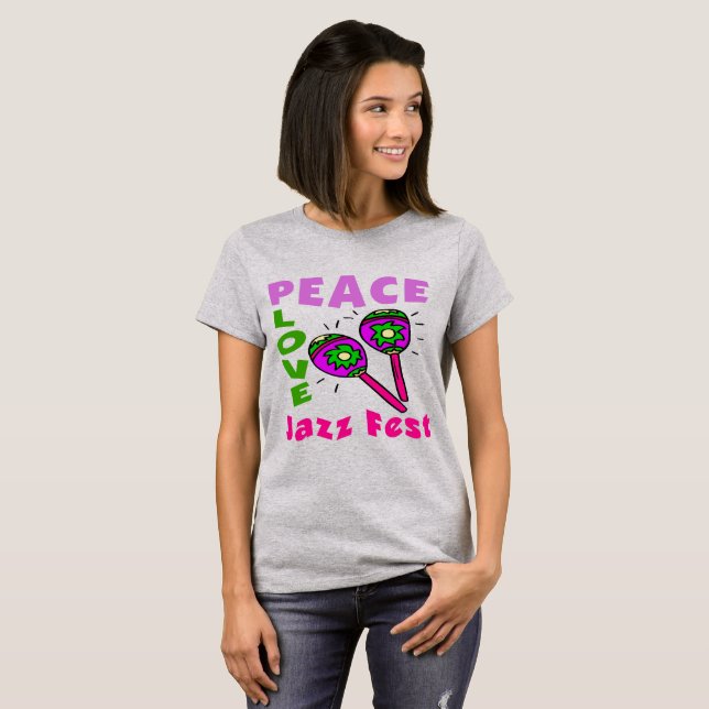 Peace Love Jazz Fest T-shirt (Front Full)