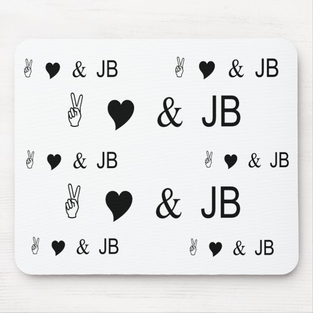 Peace Love & JB Mouse Pad (Front)