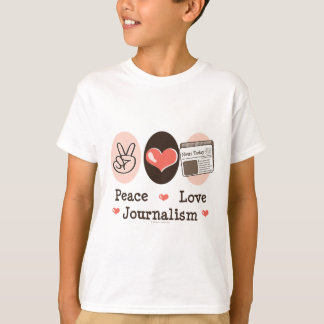 Peace Love Journalism Kids Sweatshirt T-Shirt