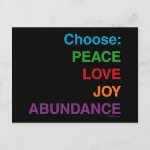 Peace Love Joy Abundance Postcards