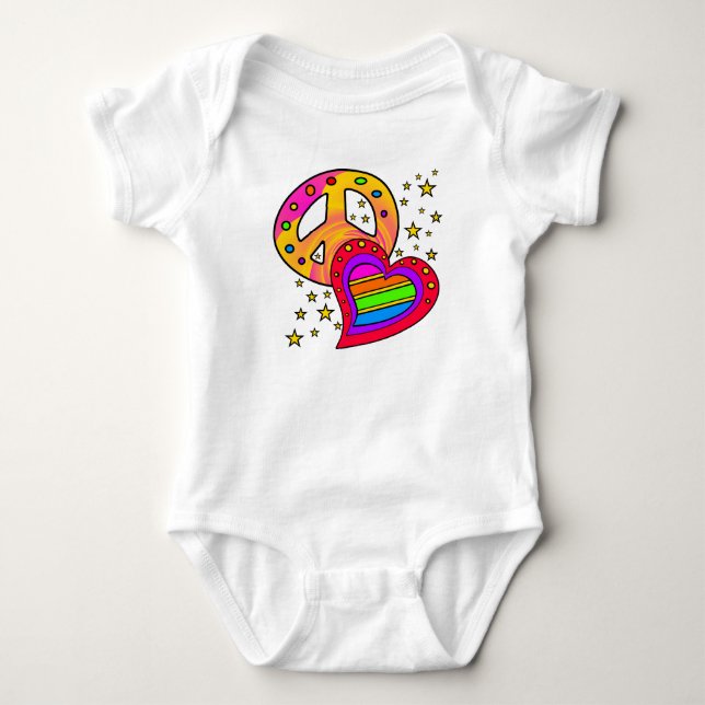 Peace, Love, Joy Baby Bodysuit (Front)