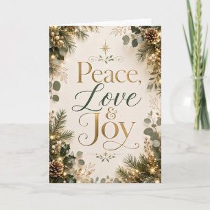 Peace Love & Joy Card
