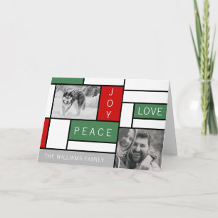 Peace, love, joy card