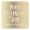 Peace Love Joy Chic Modern Typography Gold Holiday