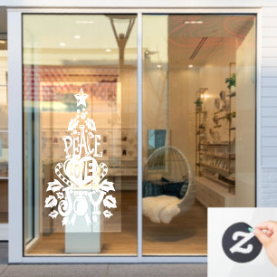 Peace love joy christmas blessing white