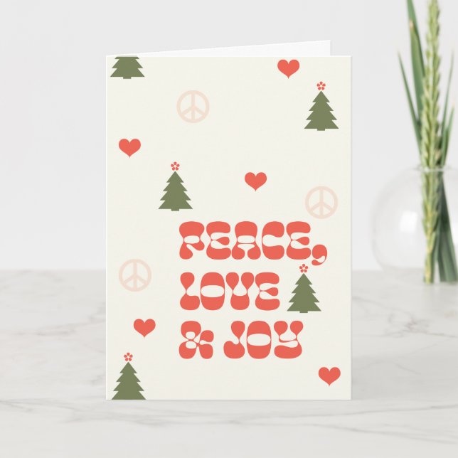 Peace, Love & Joy Christmas Card (Front)
