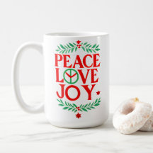 Peace Love Joy Christmas Festive Holiday 