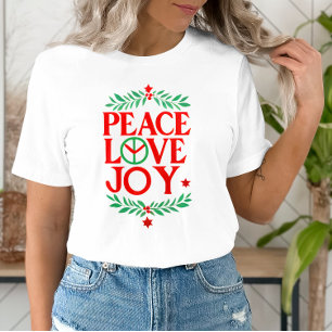 Peace Love Joy Christmas Festive Holiday  T-Shirt