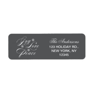 PEACE, LOVE, JOY CHRISTMAS HOLIDAY GREY