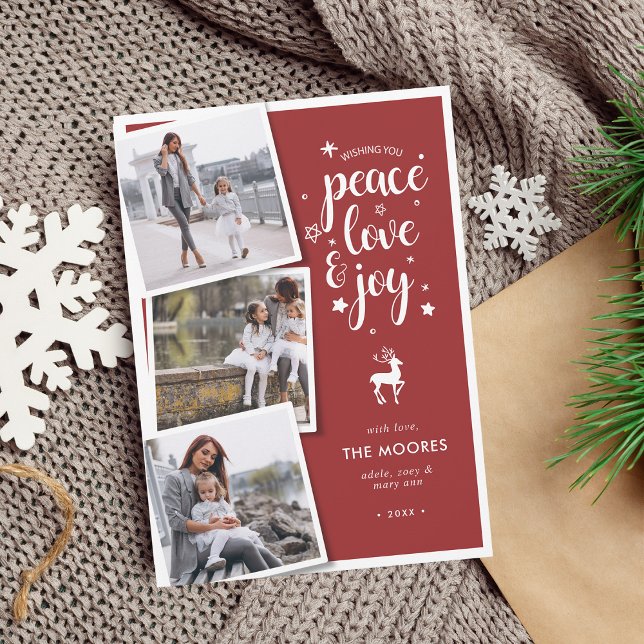 Peace Love Joy Christmas Holiday Photo Collage (Peace Love Joy Christmas Holiday Photo Collage)