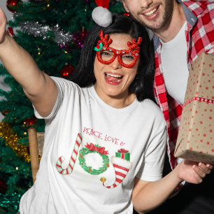 Peace, Love & Joy Christmas T-Shirt