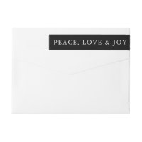 Peace Love Joy Classic Minimal Typography Black