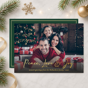 Peace Love Joy Custom Family Photo Christmas