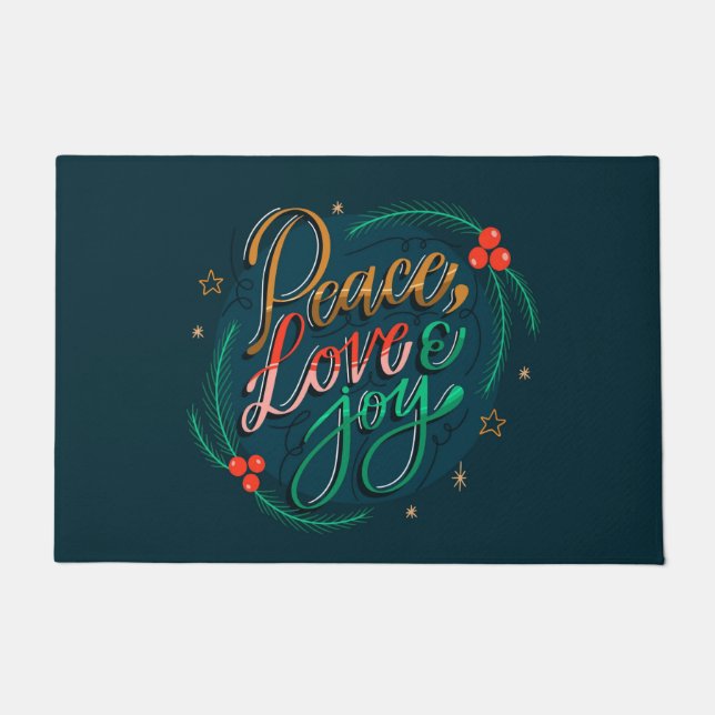 Peace Love Joy Doormat (Front)
