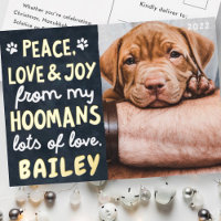 Peace Love & Joy Funny Modern Pet Custom Photo