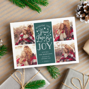 Peace, Love & Joy   Holiday Photo Card