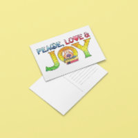 Peace, Love & Joy Inspirational Postcard
