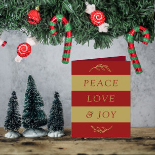 Peace, Love & Joy Modern Photo Christmas Holiday