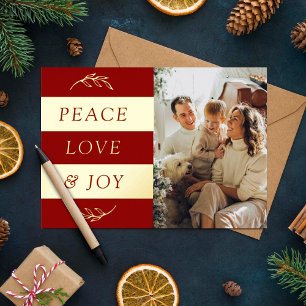 Peace, Love & Joy Modern Photo Christmas Real