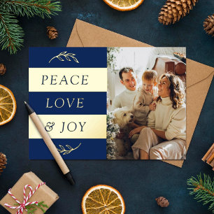 Peace, Love & Joy Modern Photo Christmas Real