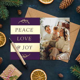 Peace, Love & Joy Modern Photo Christmas Real