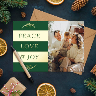 Peace, Love & Joy Modern Photo Christmas Real