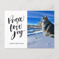 Peace Love Joy | New Year Modern Script Photo