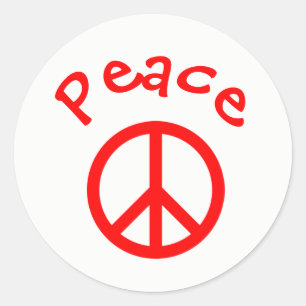 Peace, Love, Joy Peace Sign - Circle Sticker