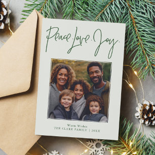 "Peace Love Joy" Photo Holiday Card